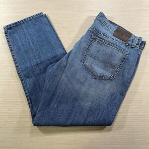 Lucky Brand Triumph 121 Heritage Slim Jeans Mens 38x30 Medium Wash Button Fly